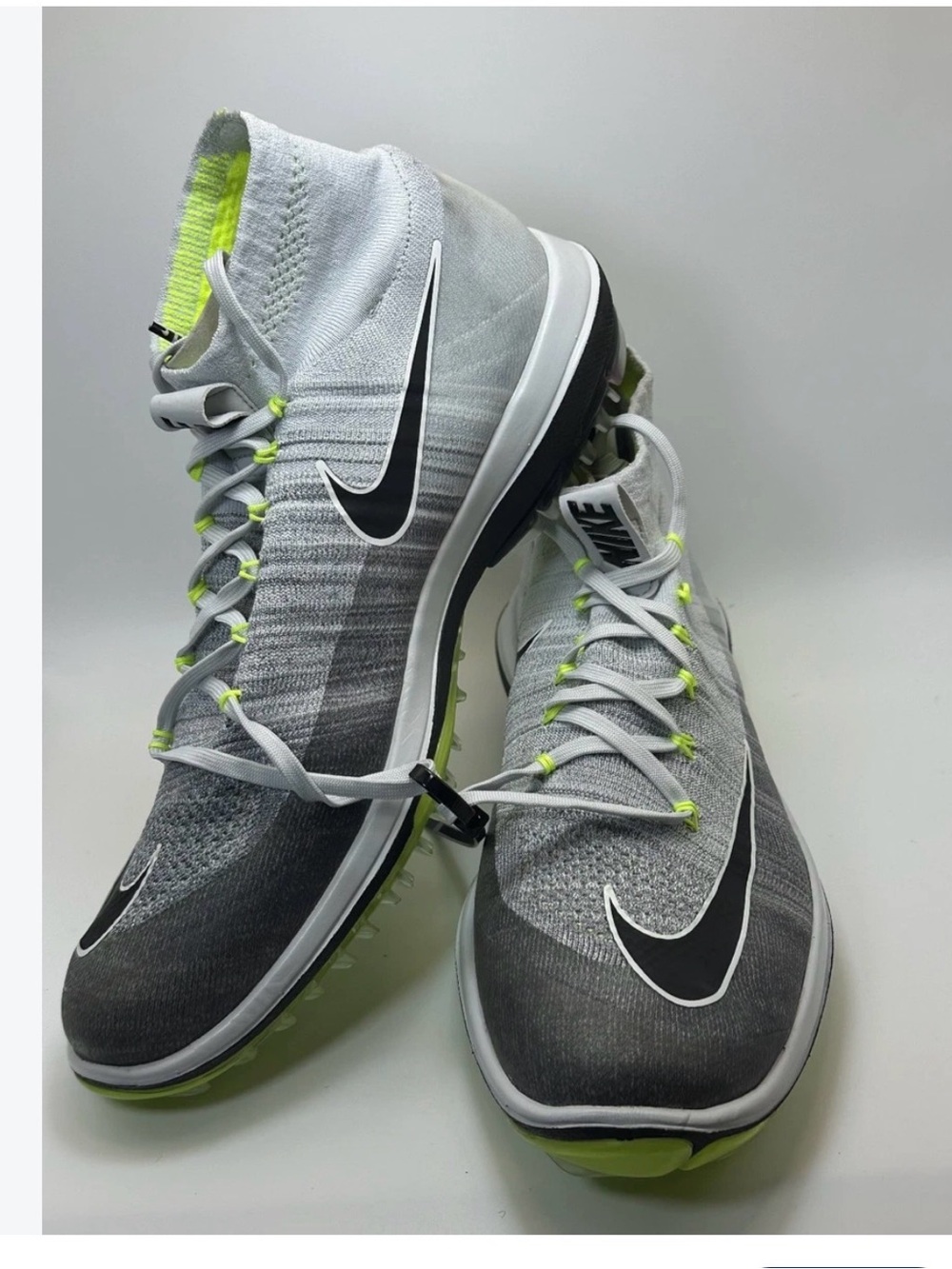 Nike Men’s Athletic Mid-Top Golf Shoes - White, Gray & Neon Lime